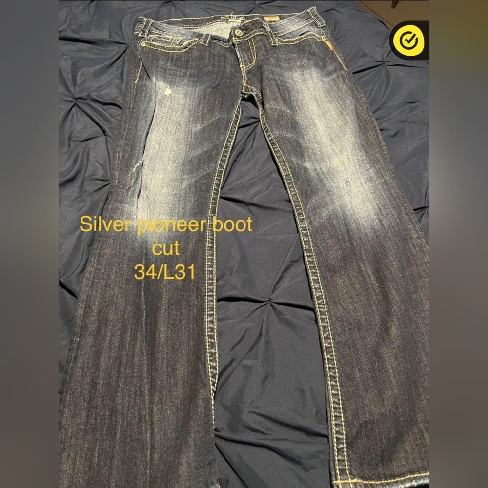Women's silver jeans